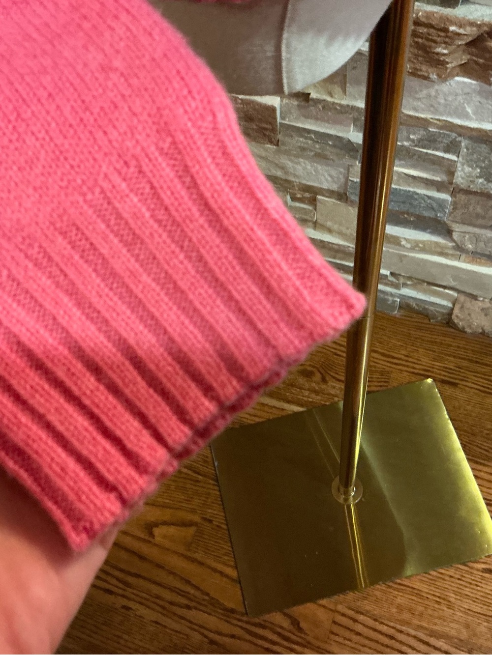 Jumper 1234 Pink&Red Colorblock Cashmere Mock Neck Sweater - Picture 6 of 10